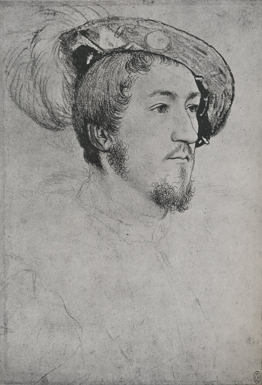 En gentleman: Ukjent, c1532-1543 1945 av Hans Holbein der Jüngere