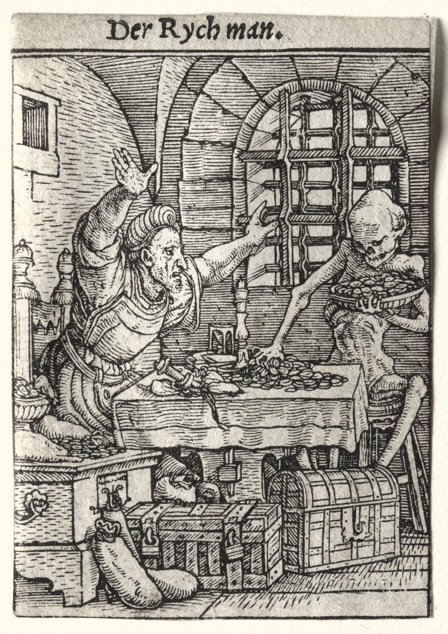 Dødsdansen: The Miser av Hans Holbein the Younger
