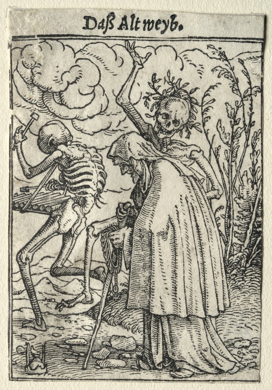 Dødsdansen: Den gamle kvinnen av Hans Holbein the Younger