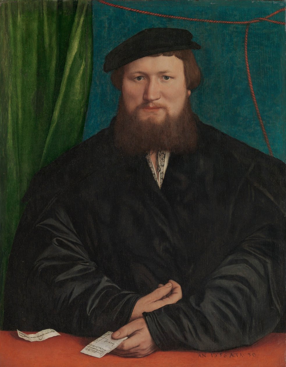 Derick Berck fra Köln, 1536 (olje på lerret, overført fra tre) av Hans Holbein der Jüngere