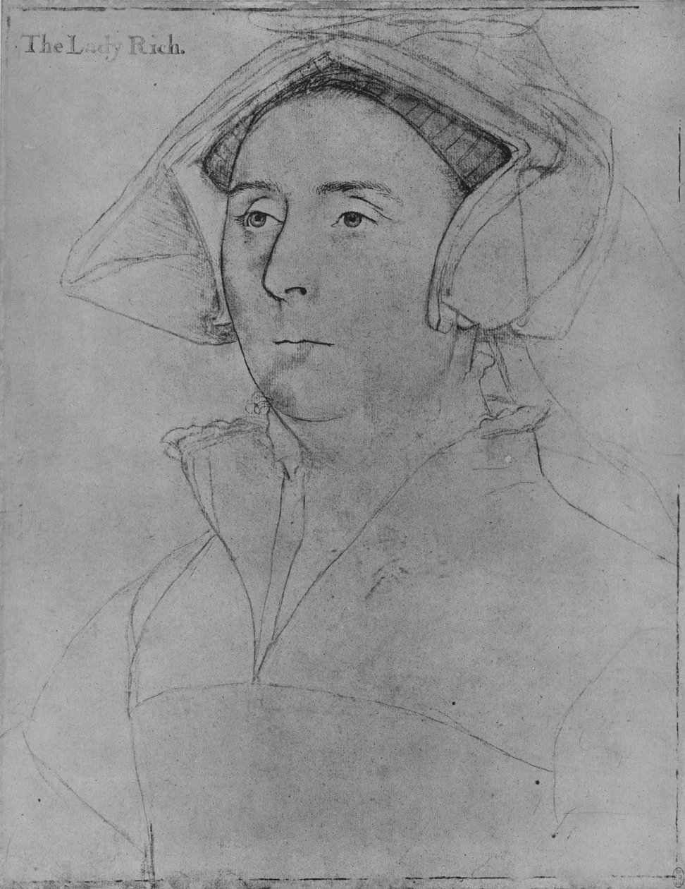 Elizabeth, Lady Rich, c1532-1543 1945 av Hans Holbein der Jüngere