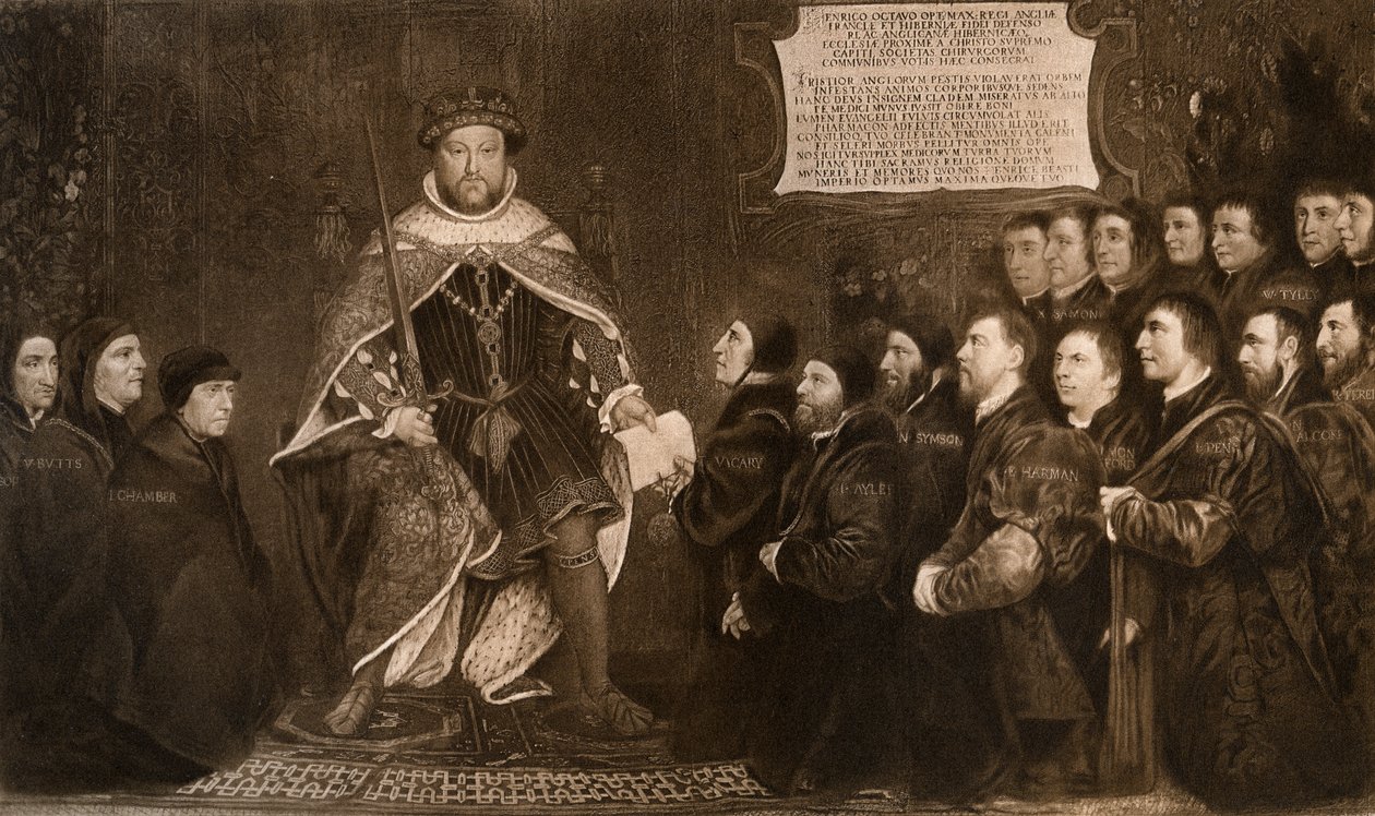 Henry VIII, Gi et charter til Barber- og kirurgerlaugene, 1541, 1902. av Hans Holbein der Jüngere