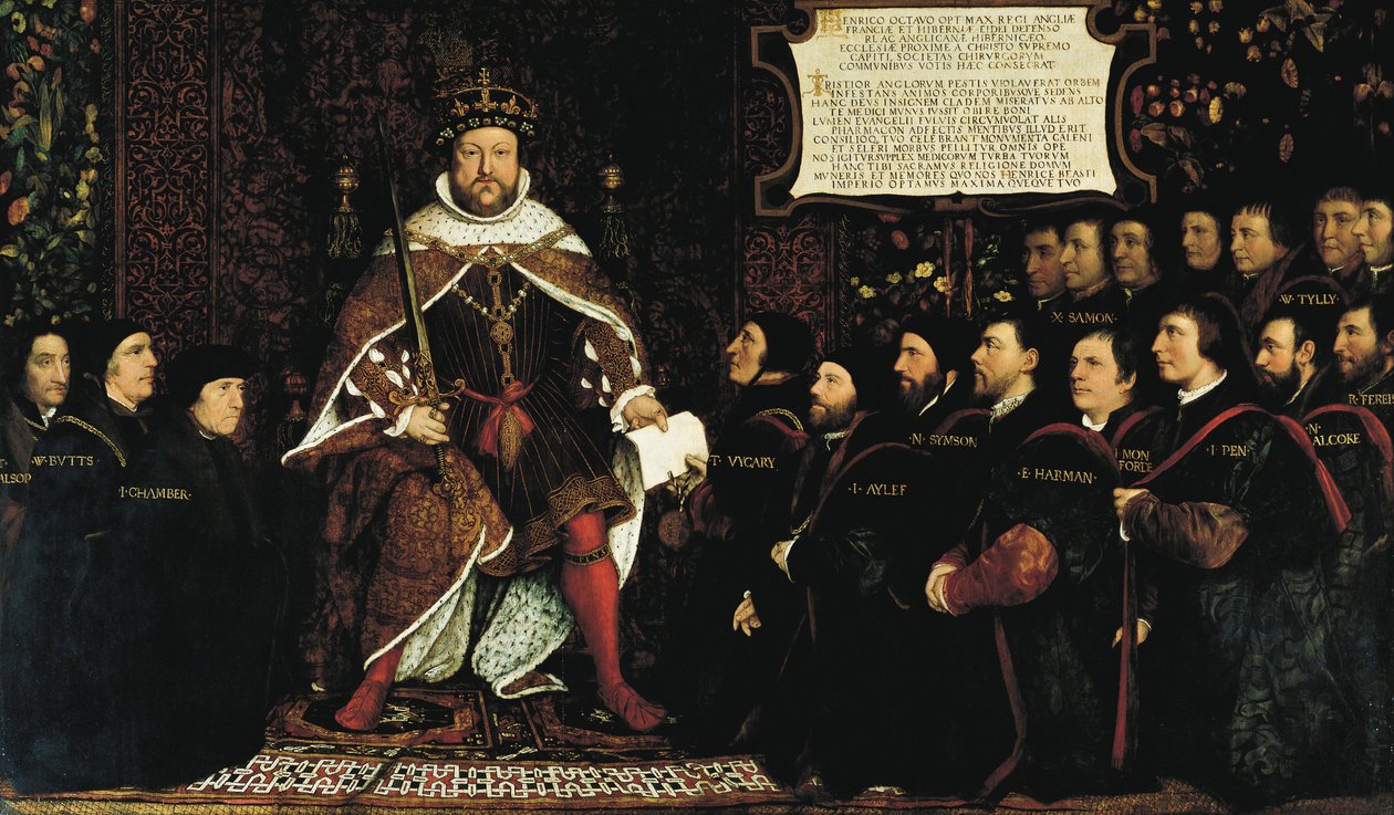 Henry VIII og frisørkirurger av Hans Holbein der Jüngere