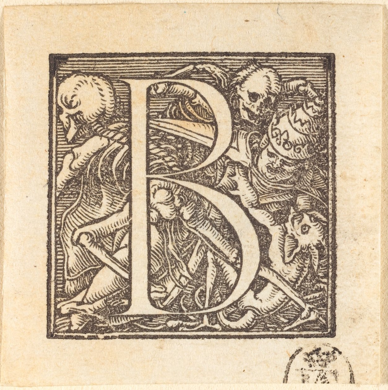 Bokstav B av Hans Holbein der Jüngere