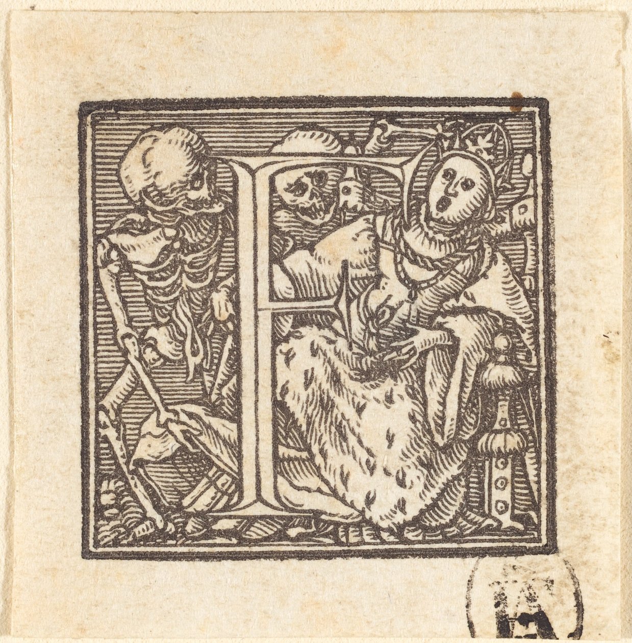 Bokstaven F av Hans Holbein der Jüngere