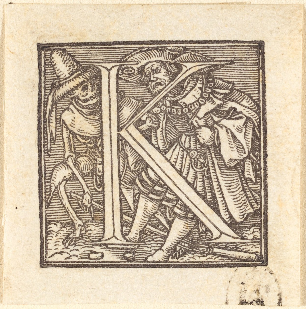 Bokstaven K av Hans Holbein der Jüngere