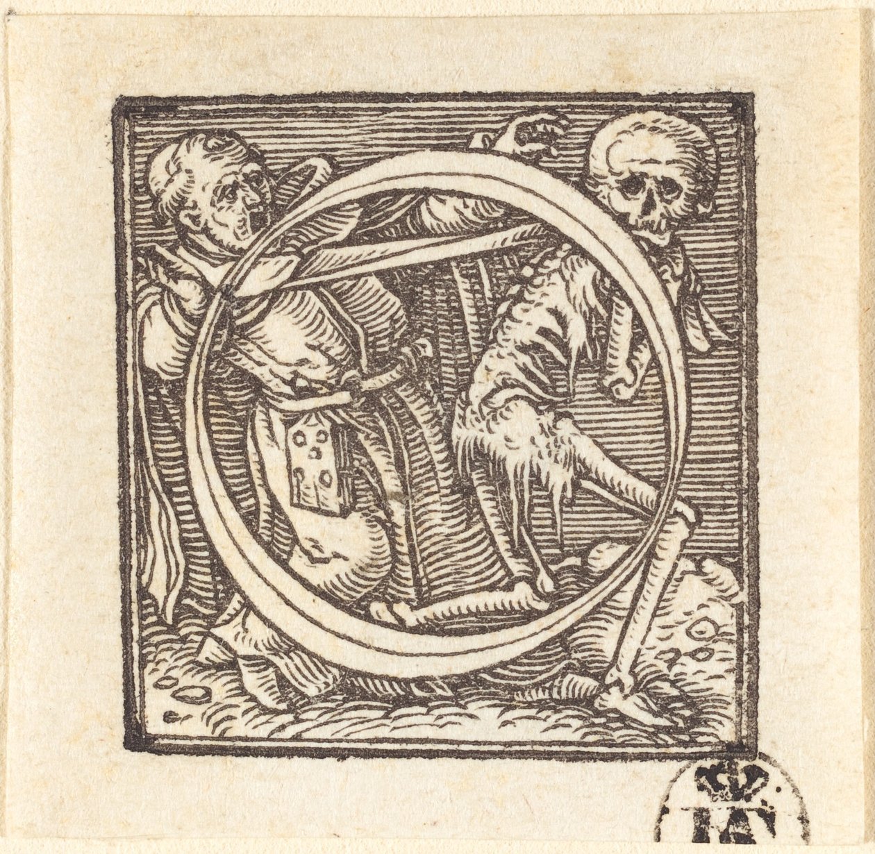Bokstaven O av Hans Holbein der Jüngere