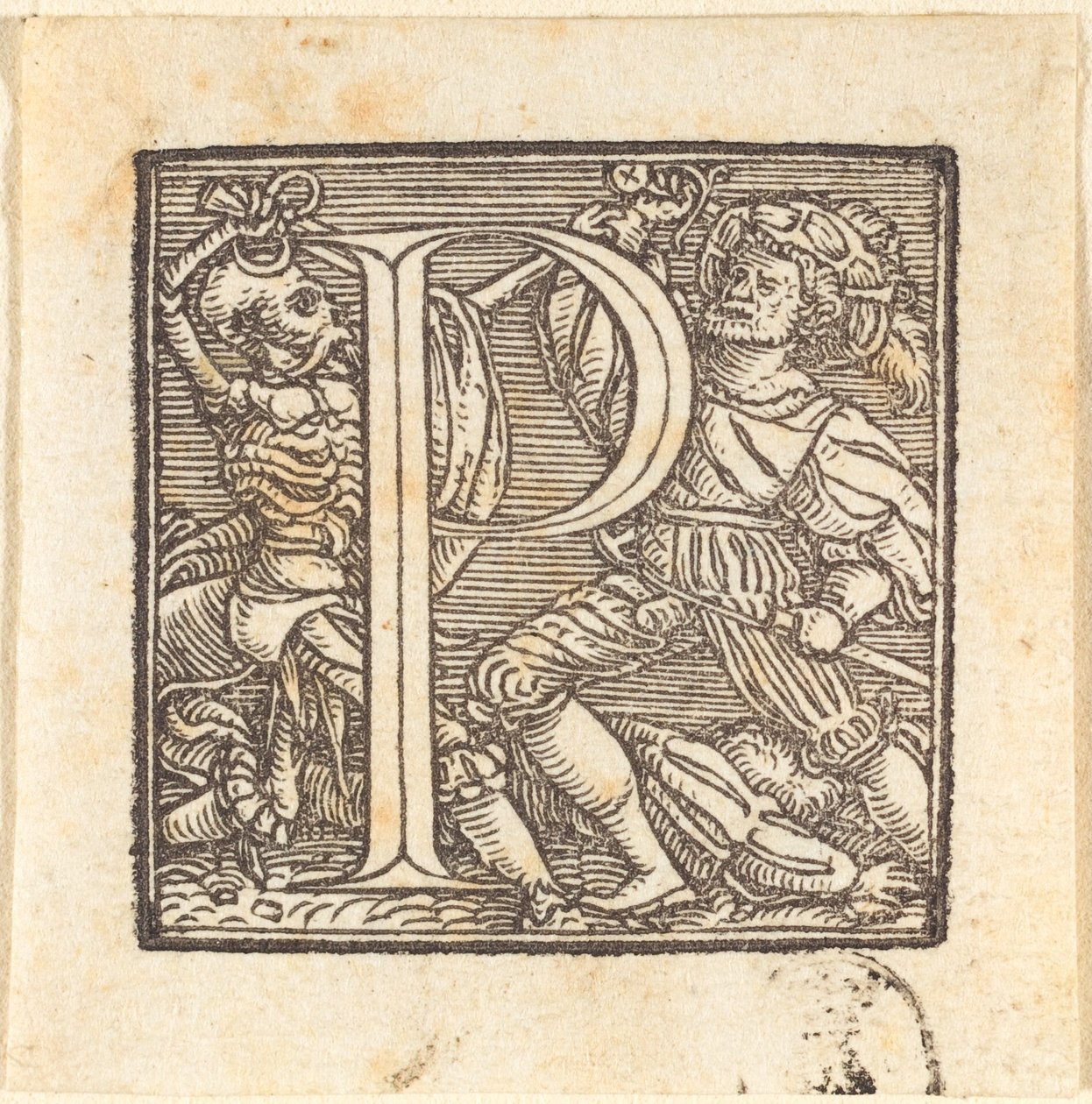 Bokstaven P av Hans Holbein der Jüngere