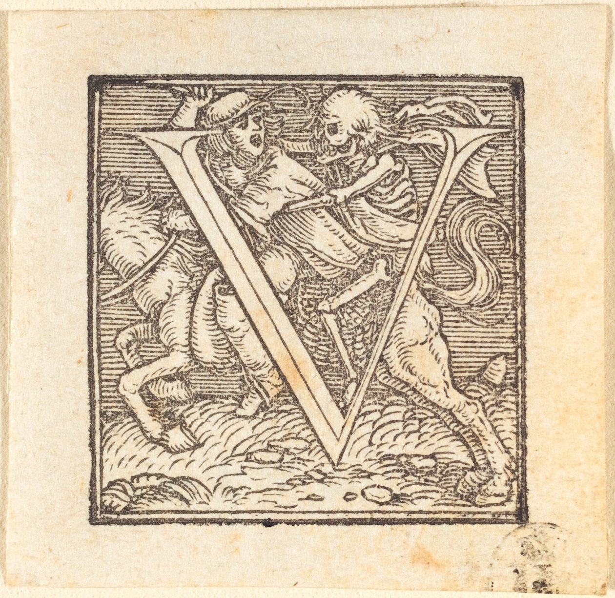 Bokstav V av Hans Holbein der Jüngere