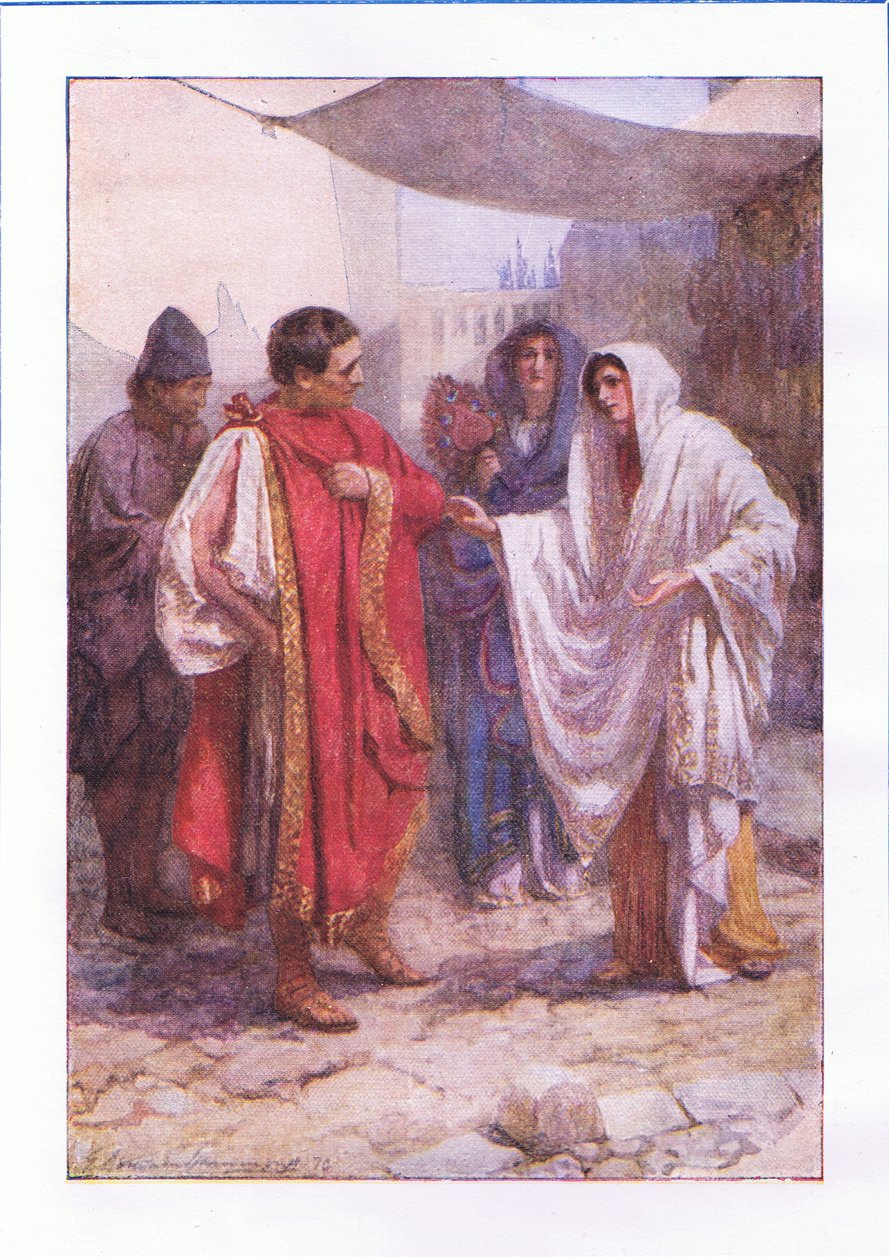 Ber deg til meg, skjønne dame? Jeg vet at du ikke. (The Comedy of Errors), fra The Complete Works of Shakespeare utgitt av George Harrap & Co Ltd, 1920-tallet av Hans Holbein der Jüngere