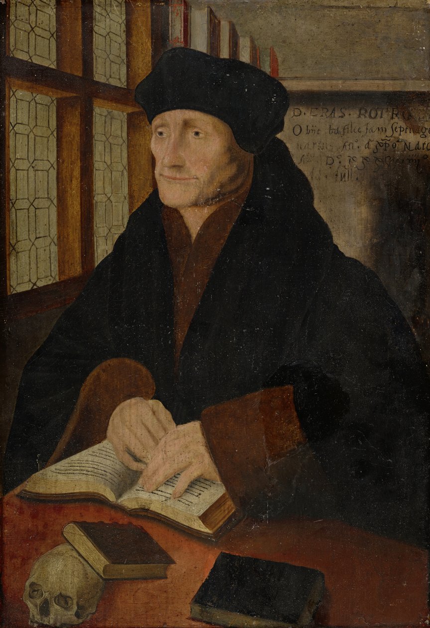 Portrett av Erasmus av Rotterdam i studien av Hans Holbein der Jüngere