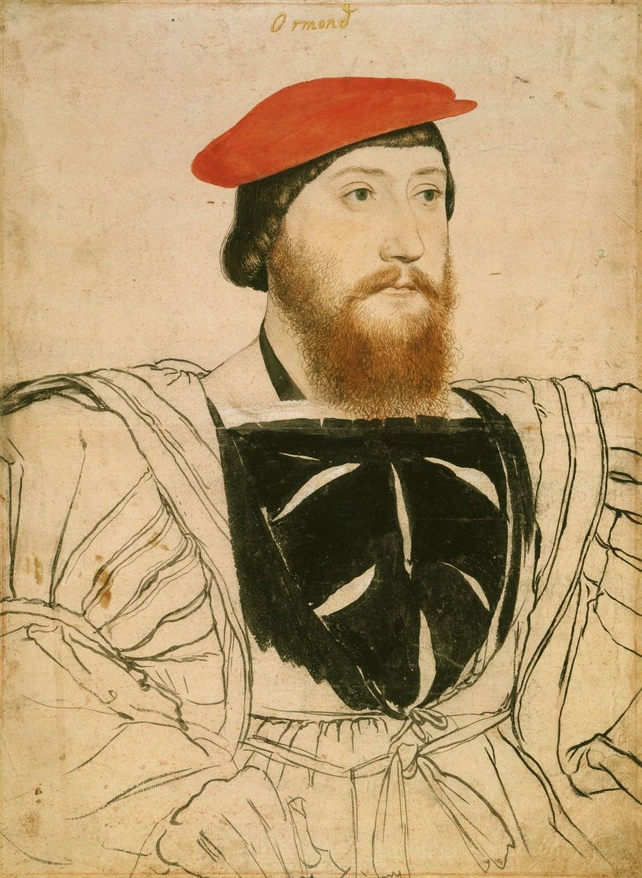 Portrett av James Butler, 9. jarl av Ormond, ca 1537 av Hans Holbein der Jüngere