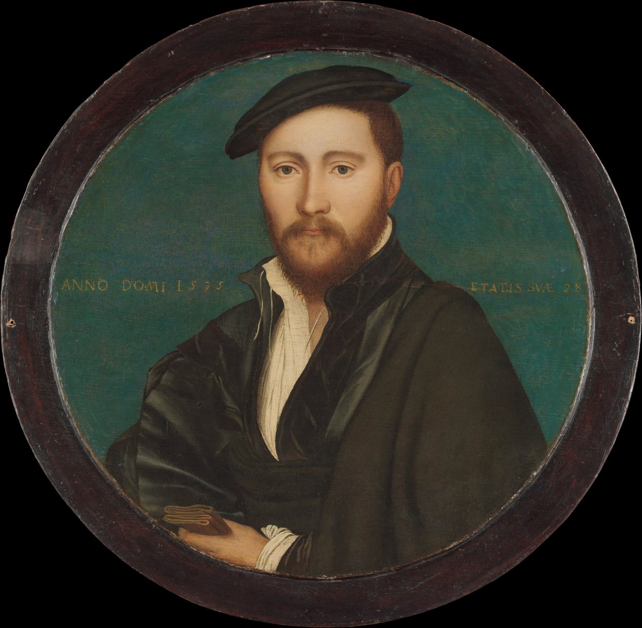 Portrett av en mann, 1535 (olje og gull på eik) av Hans Holbein der Jüngere