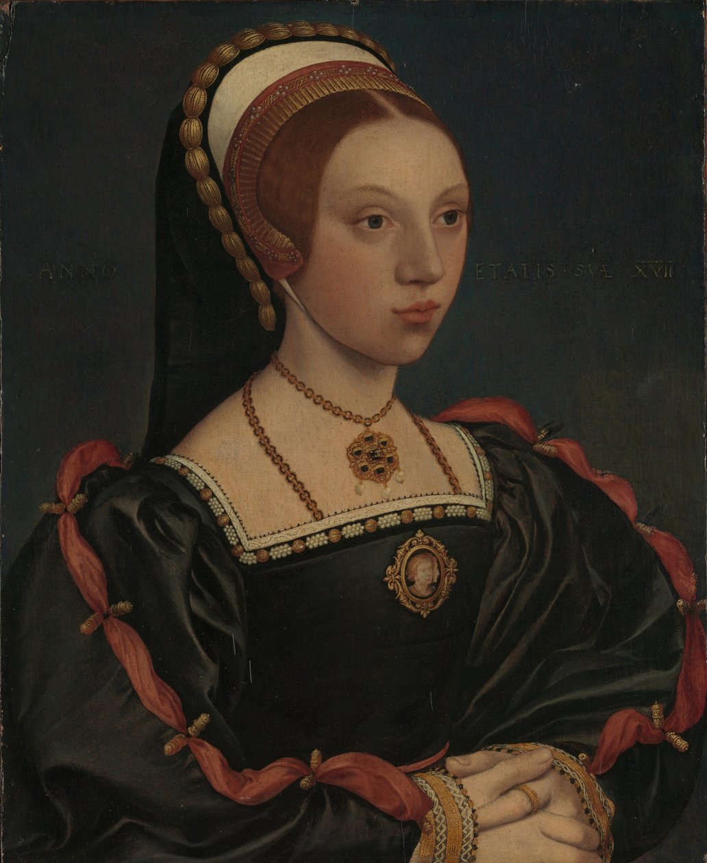 Portrett av en ung kvinne Catherine Howard, ca. 1540-1545 av Hans Holbein der Jüngere
