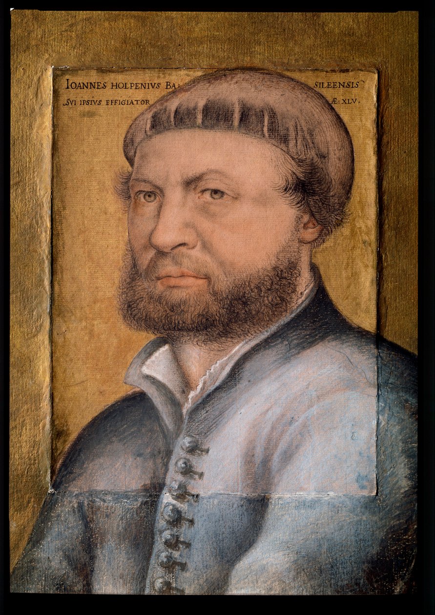 Selvportrett. Olje på tre av Hans Holbein der Jüngere