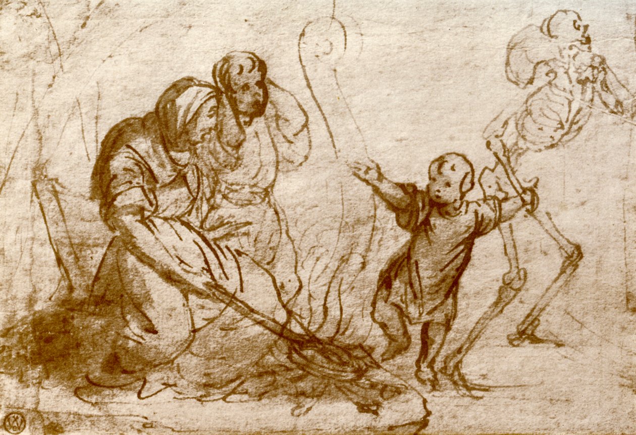 Studie for barnet i Dødedansen, 1913 av Hans Holbein der Jüngere