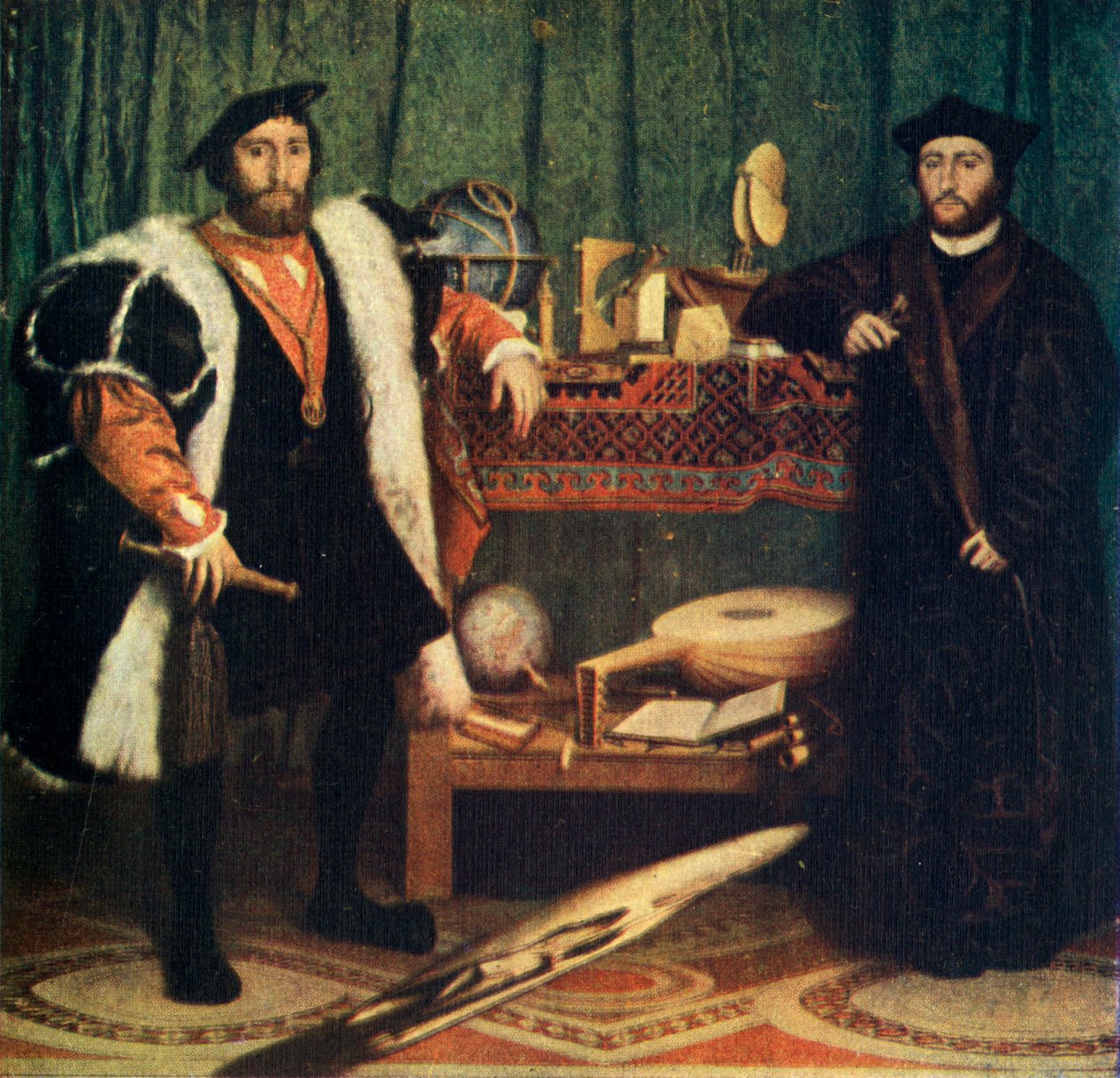 Ambassadørene, 1533, 1909 av Hans Holbein der Jüngere