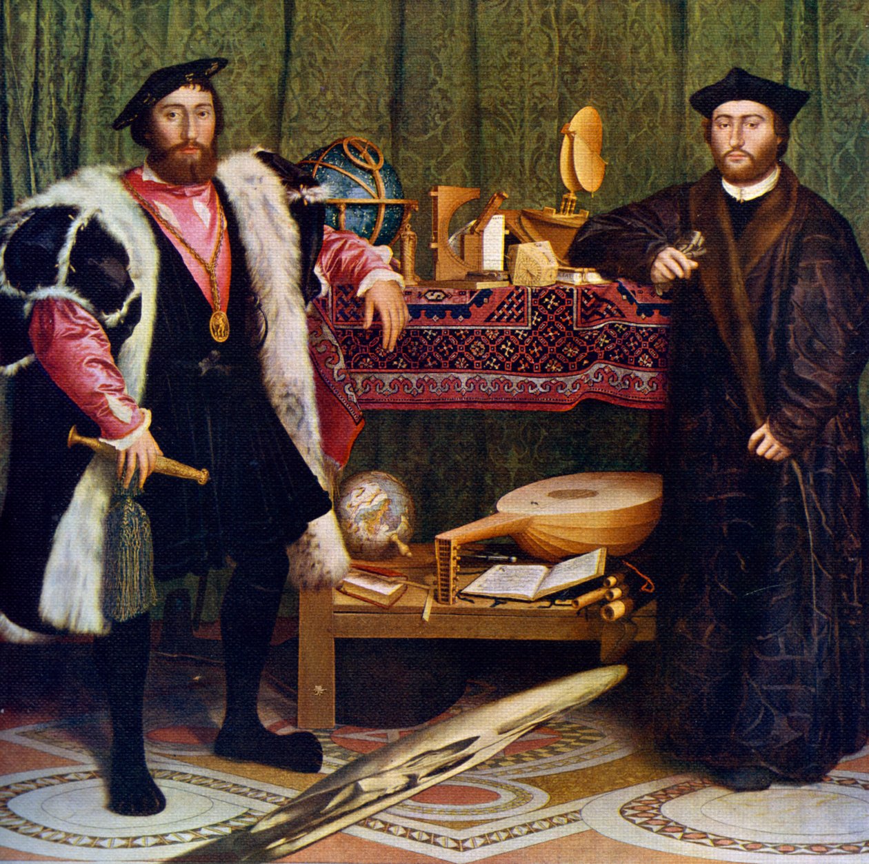 Ambassadørene, 1533, 1912. av Hans Holbein der Jüngere