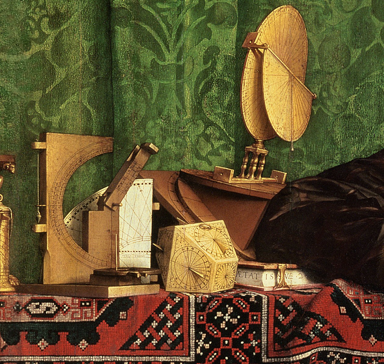 The Ambassadors, 1533 olje på panel detalj av 122676 av Hans Holbein der Jüngere