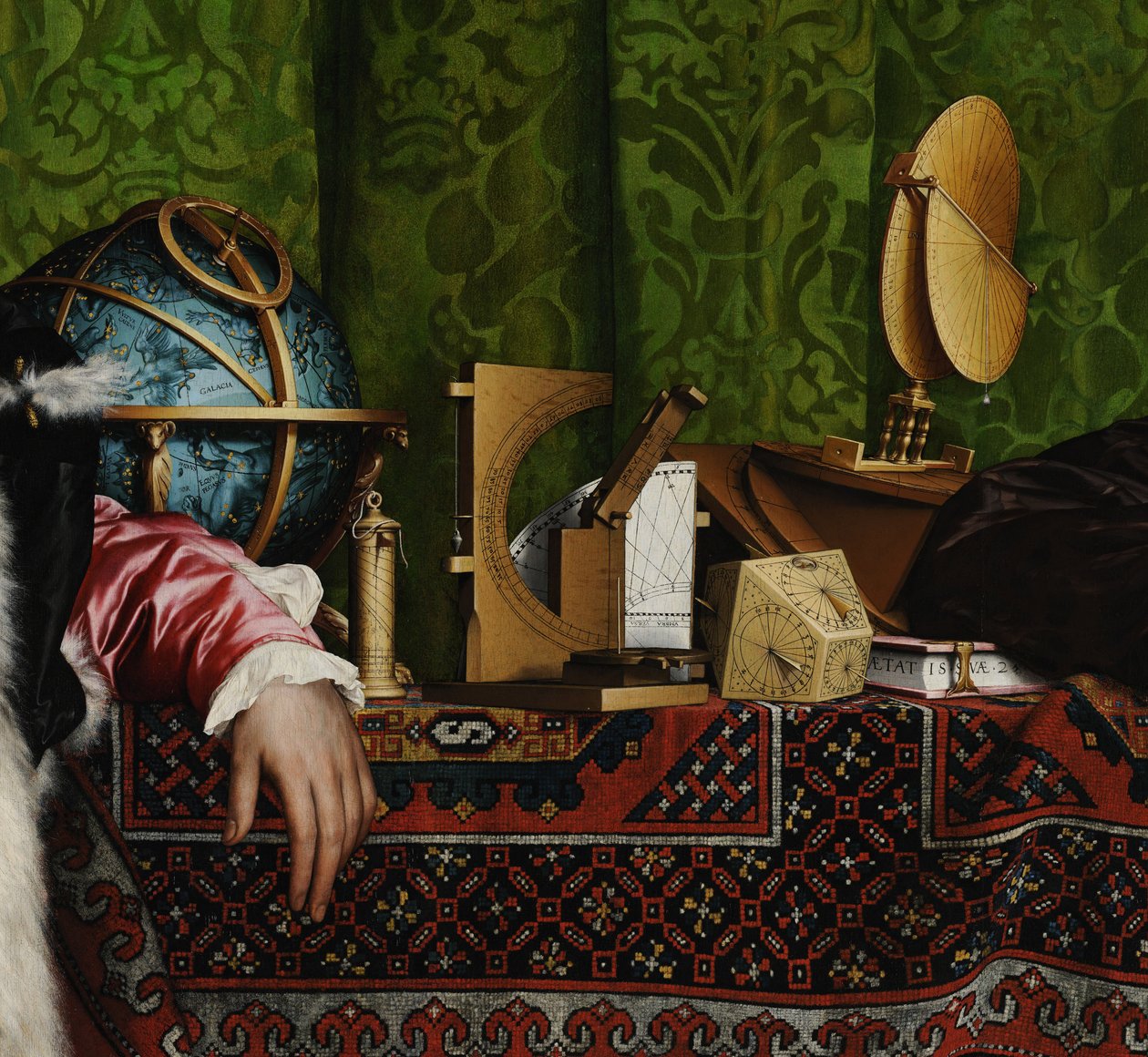 Ambassadørsdetaljen, 1533 av Hans Holbein der Jüngere