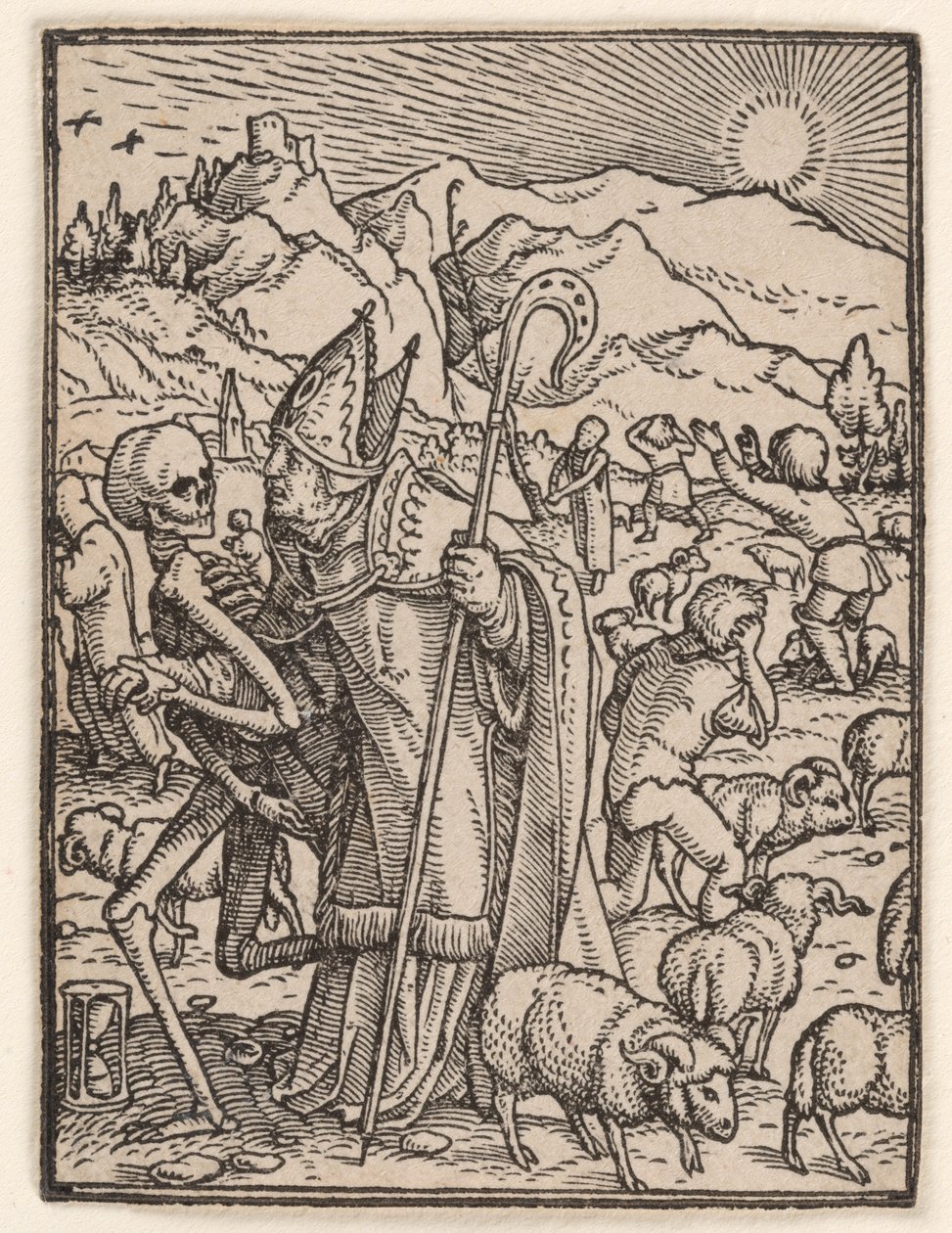 Biskopen, fra «Dødsdansen» av Hans Holbein the Younger