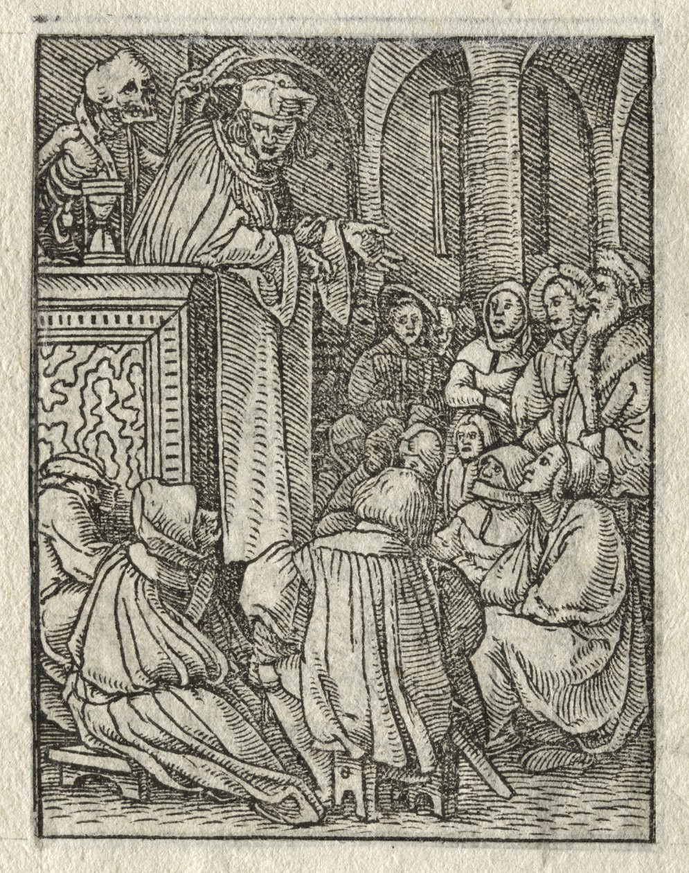 Dødedansen: Predikanten; Presten av Hans Holbein the Younger