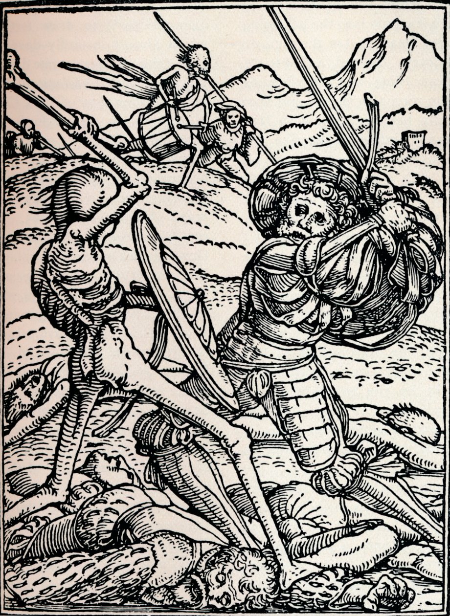 Ridderen og døden, 1538, 1917 av Hans Holbein der Jüngere