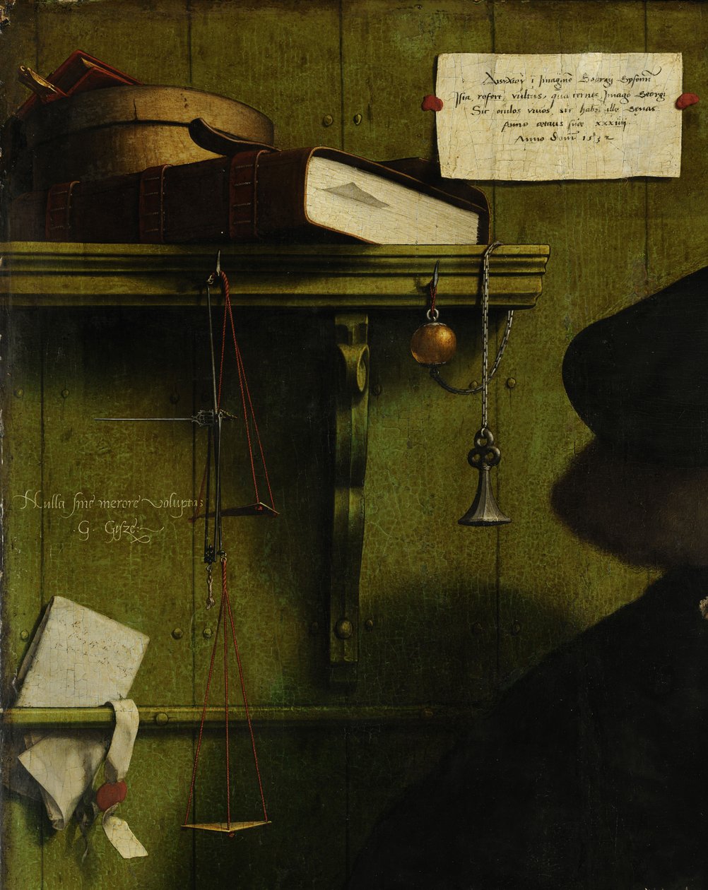 Kjøpmannen Georg Gisze detalj, 1532 av Hans Holbein der Jüngere