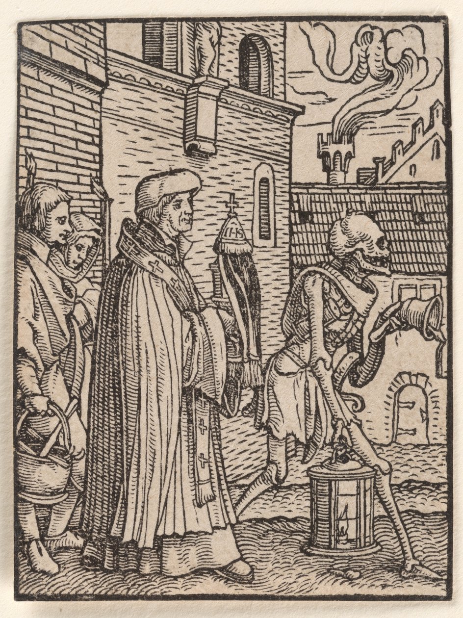 Presten, fra «Dødsdansen» av Hans Holbein the Younger