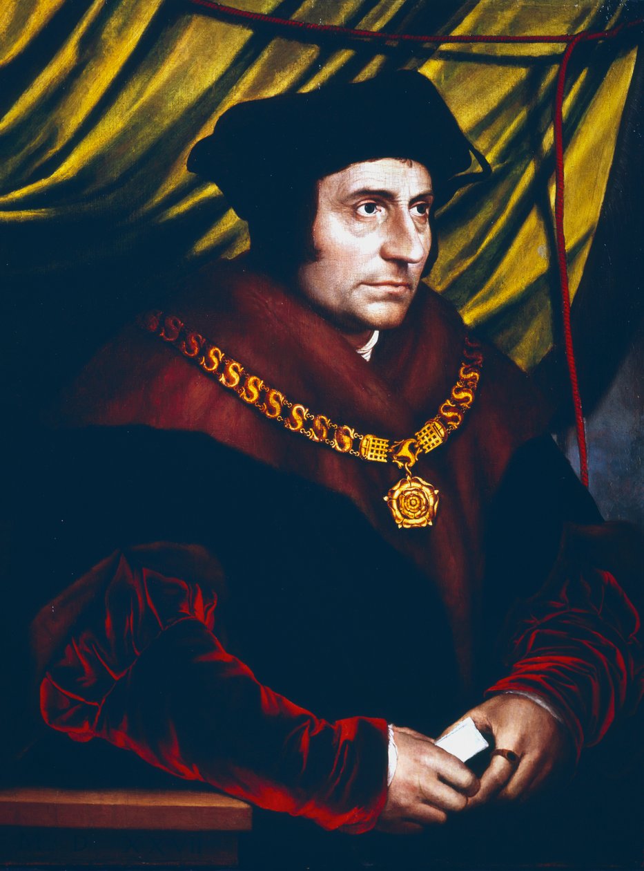 Thomas More, engelsk statsmann, lærd og helgen, c1527 av Hans Holbein der Jüngere