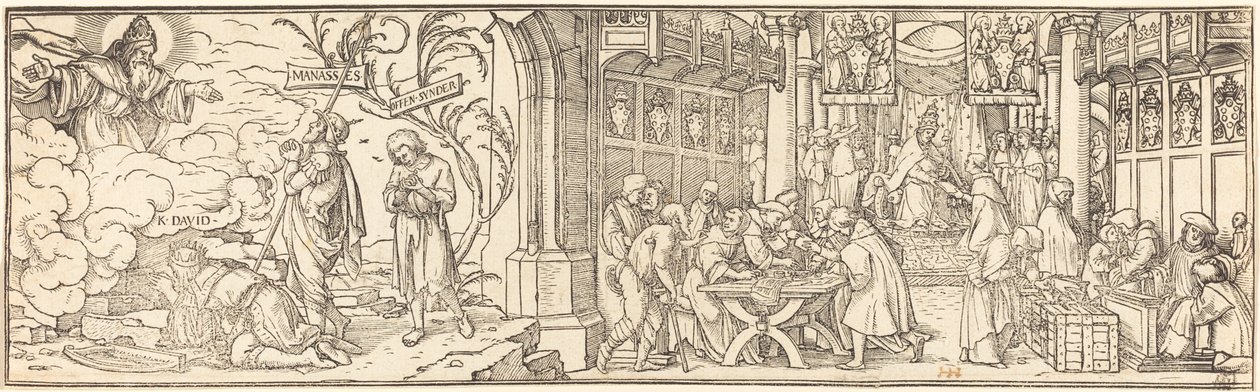 Trafikk i avlat. av Hans Holbein der Jüngere