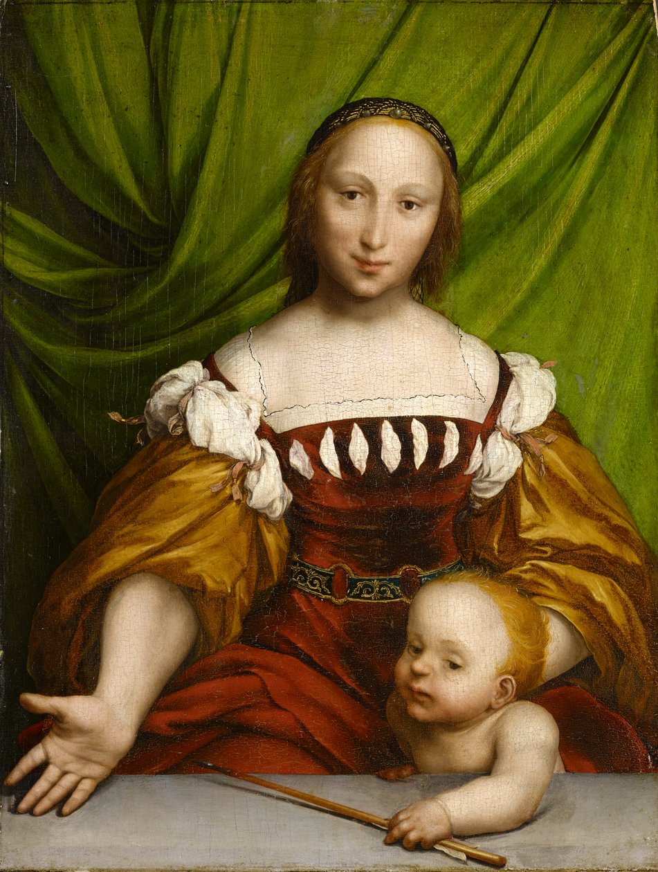 Venus med Amor, 1526-28 (olje på limved) av Hans Holbein der Jüngere