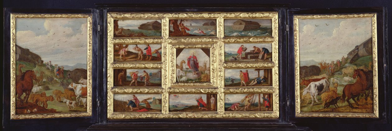 Noahs Ark triptyk av Hans III Jordaens