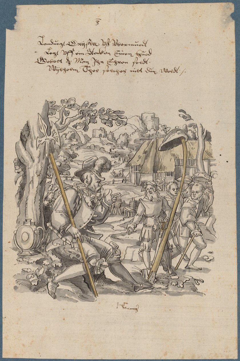 William Tell nekter å hedre guvernør Gesslers hatt av Hans Kaspar Lang the Elder