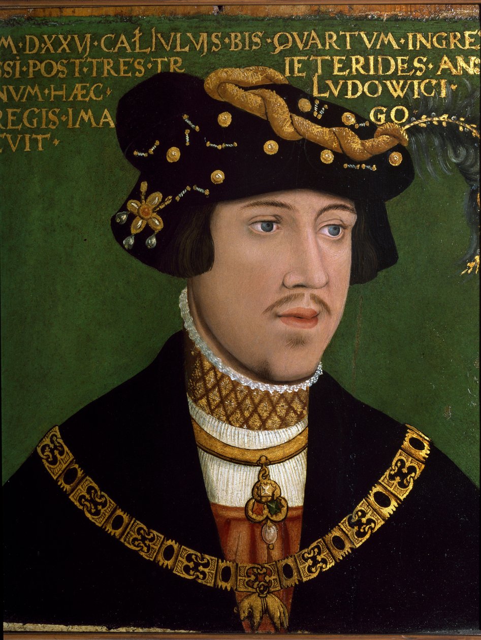 Portrett av Ludvig II av Ungarn (Louis Jagiellon) av Hans Krell
