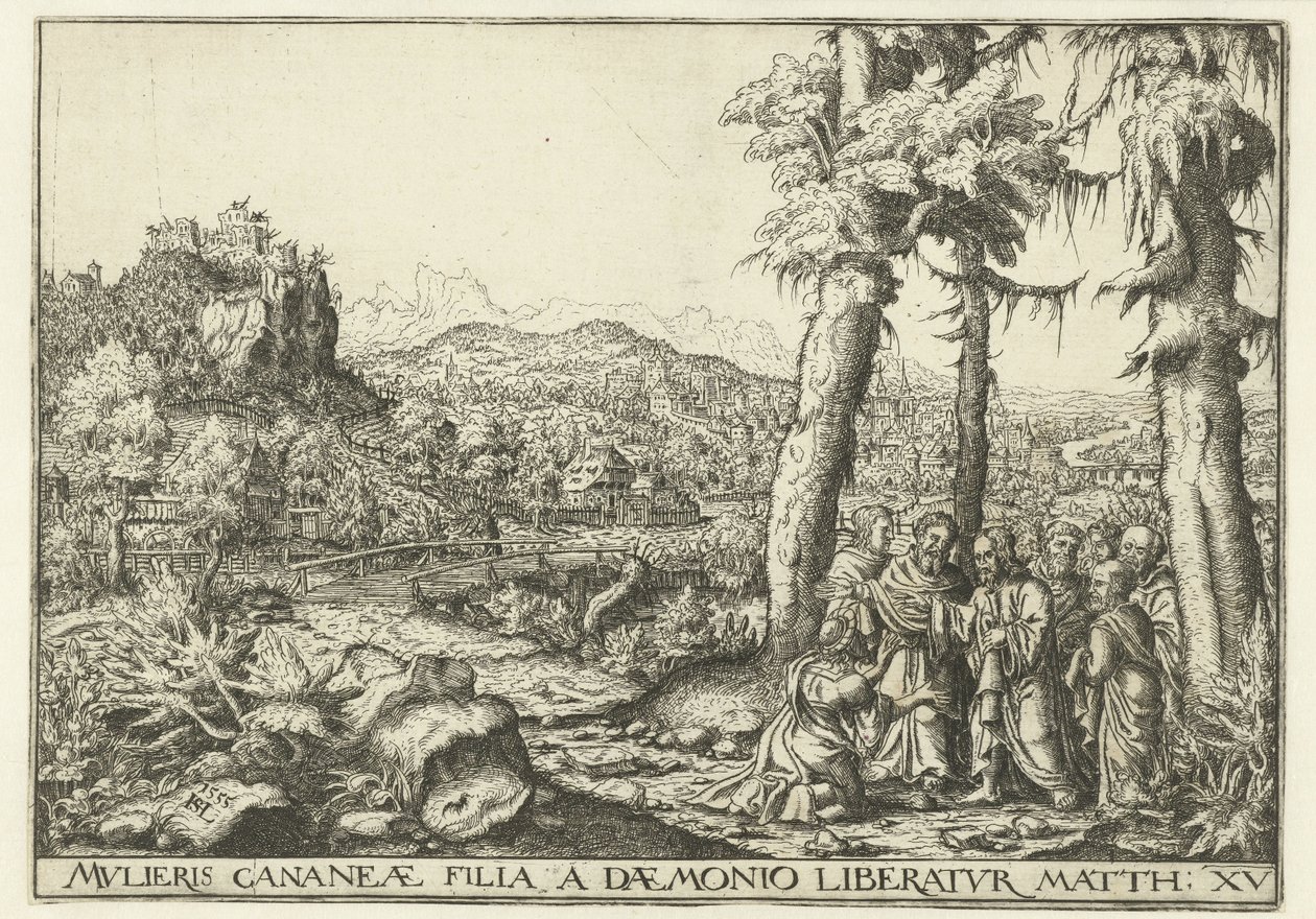 Landskap med Kristus og kvinnen fra Kanaan av Hans Lautensack