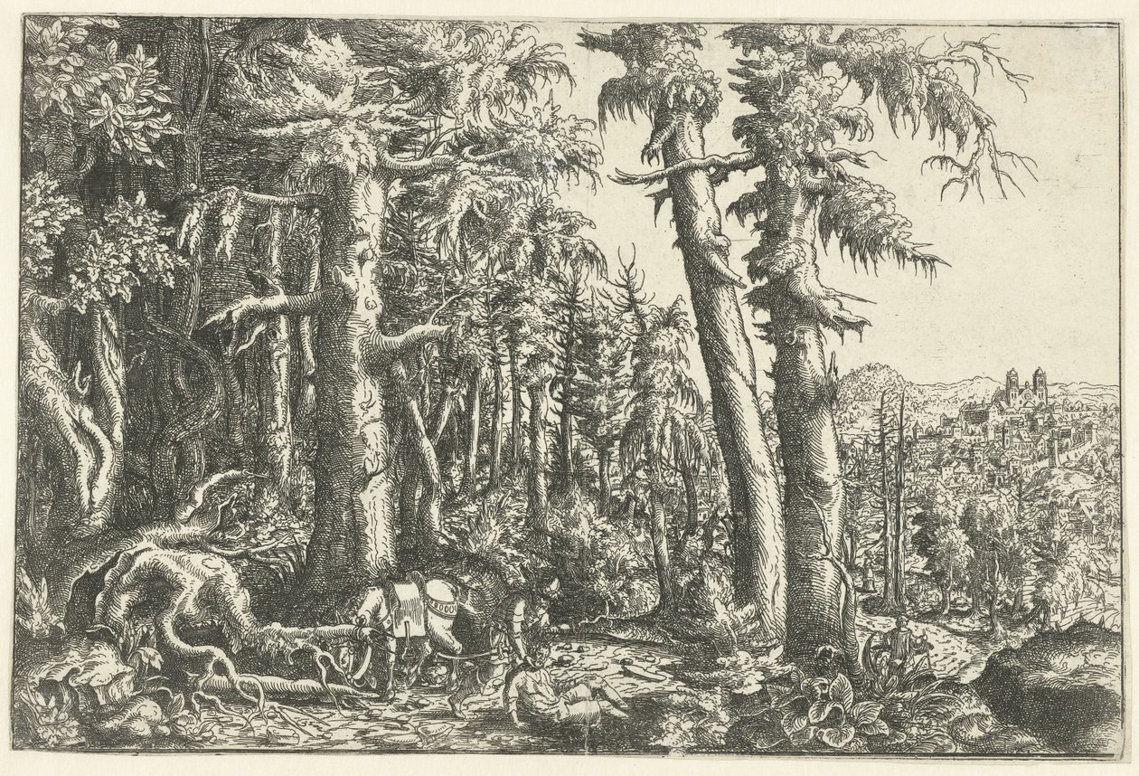 Landskap med barmhjertig samaritan av Hans Lautensack