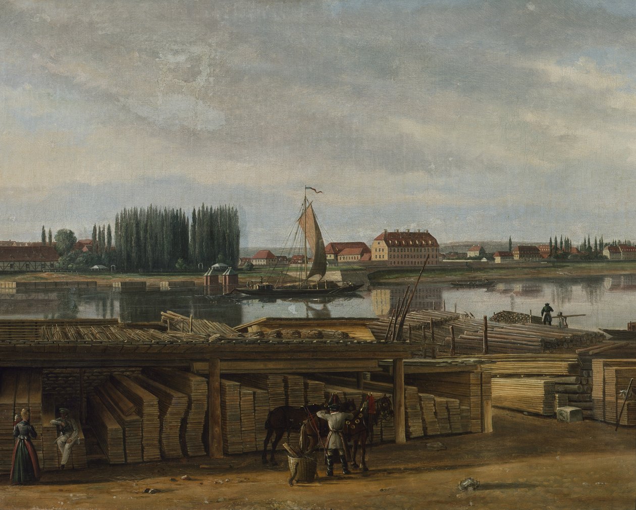 Fra området Dresden, ca. 1829-30 (olje på lerret) av Hans Leganger Reusch