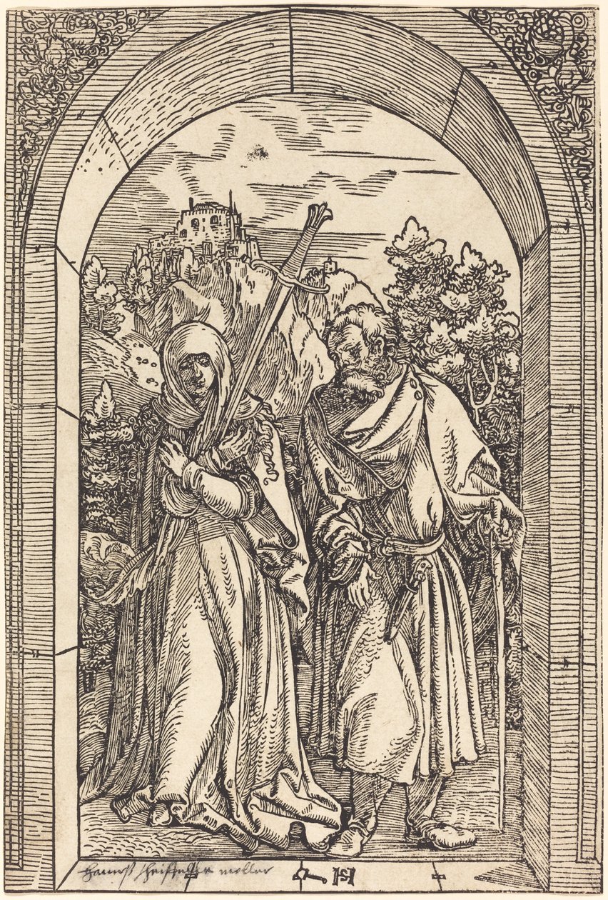 Mater Dolorosa og Saint Joseph av Hans Leonard Schaufelein