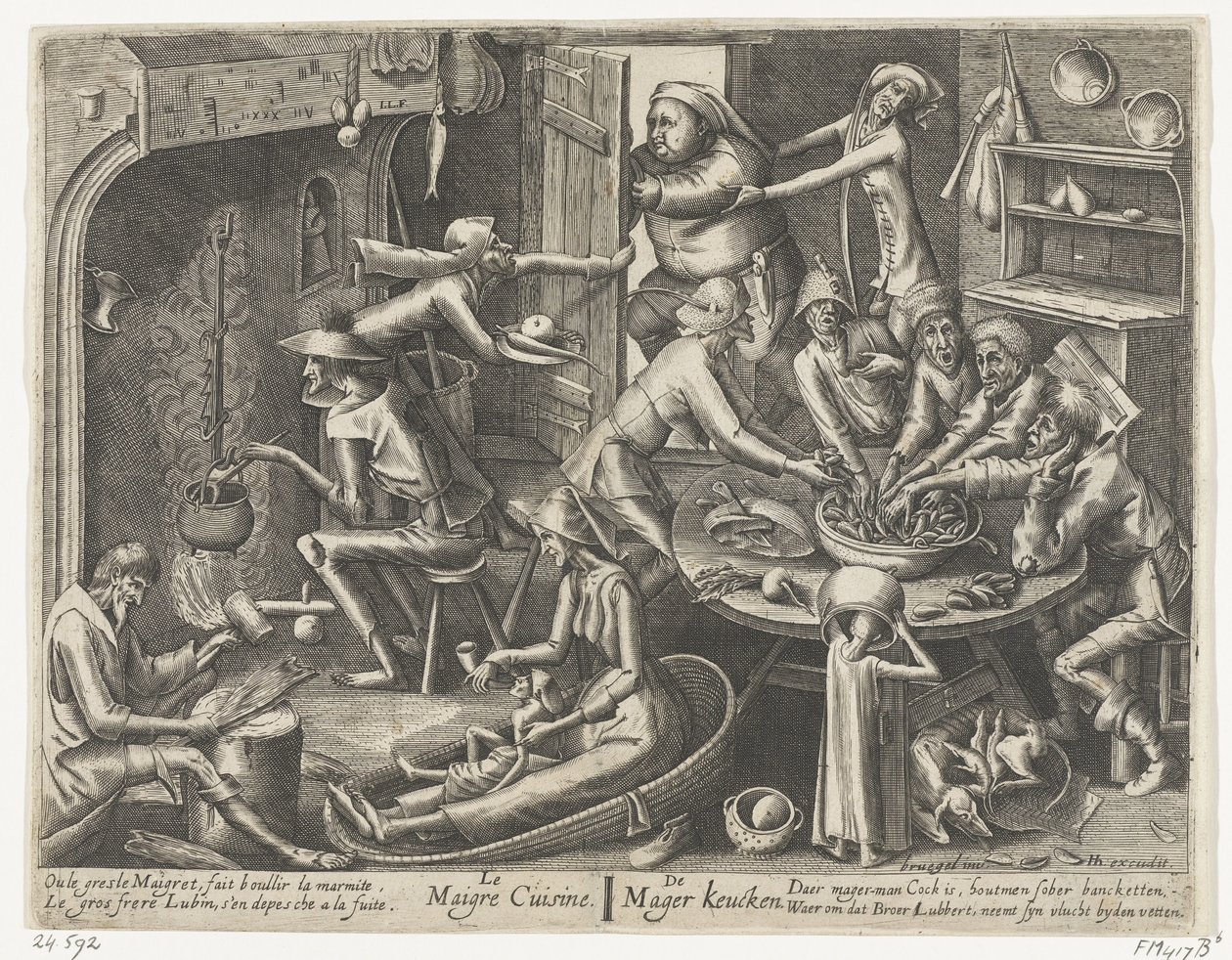 Le Maigre Cuisine / De Mager Keucken (tittel på objekt) av Hans Liefrinck (I)