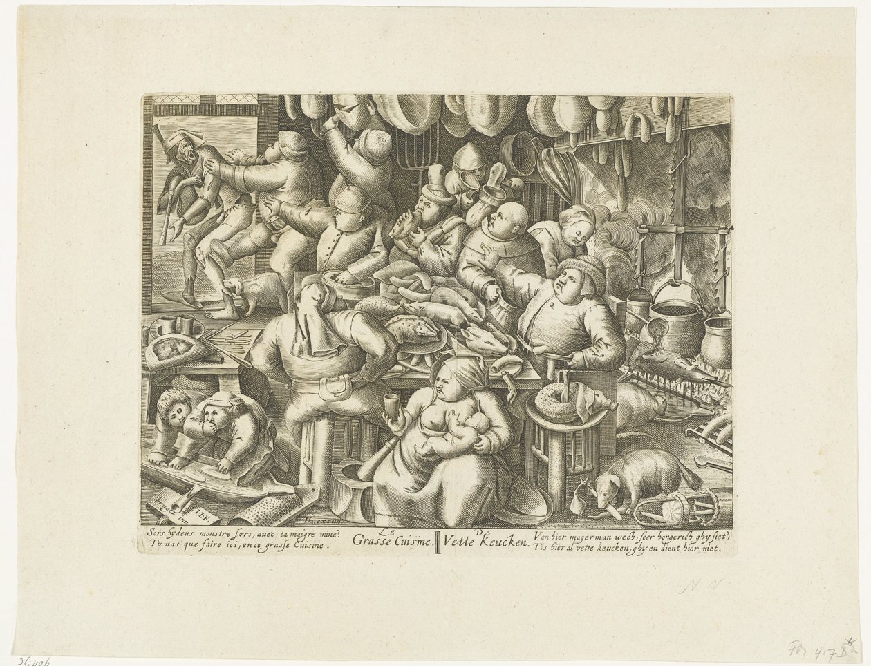 De vette kjøkken The Grasse Kitchen / De Vette Keuken (tittel på objekt) av Hans Liefrinck (I)