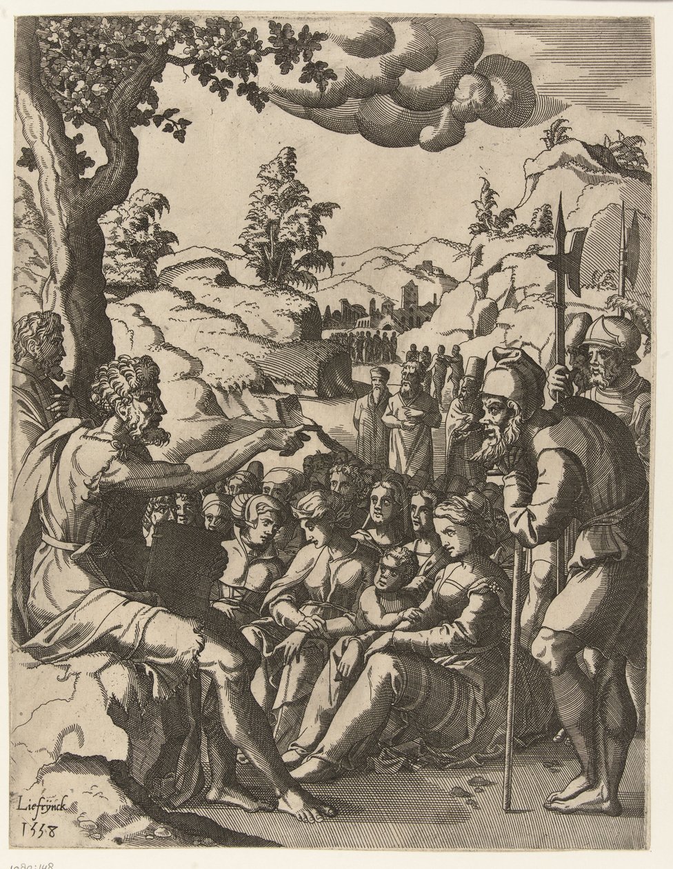 Forkynnelse av døperen Johannes The Life of John the Baptist (serietittel) av Hans Liefrinck (I)