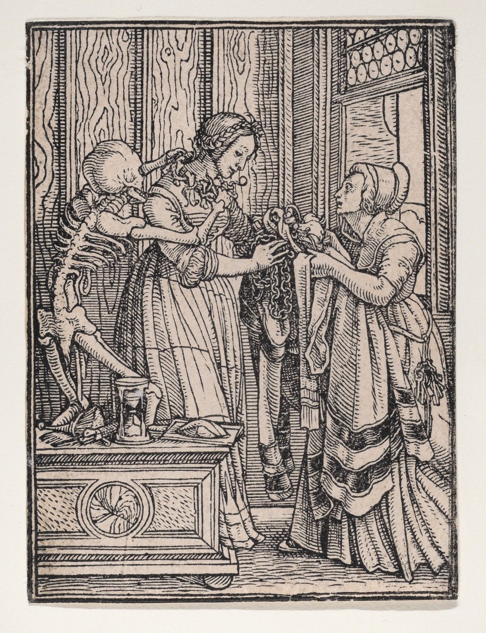 Grevinnen, fra Dødsdansen, ca. 1526, publisert 1538. av Hans Lützelburger