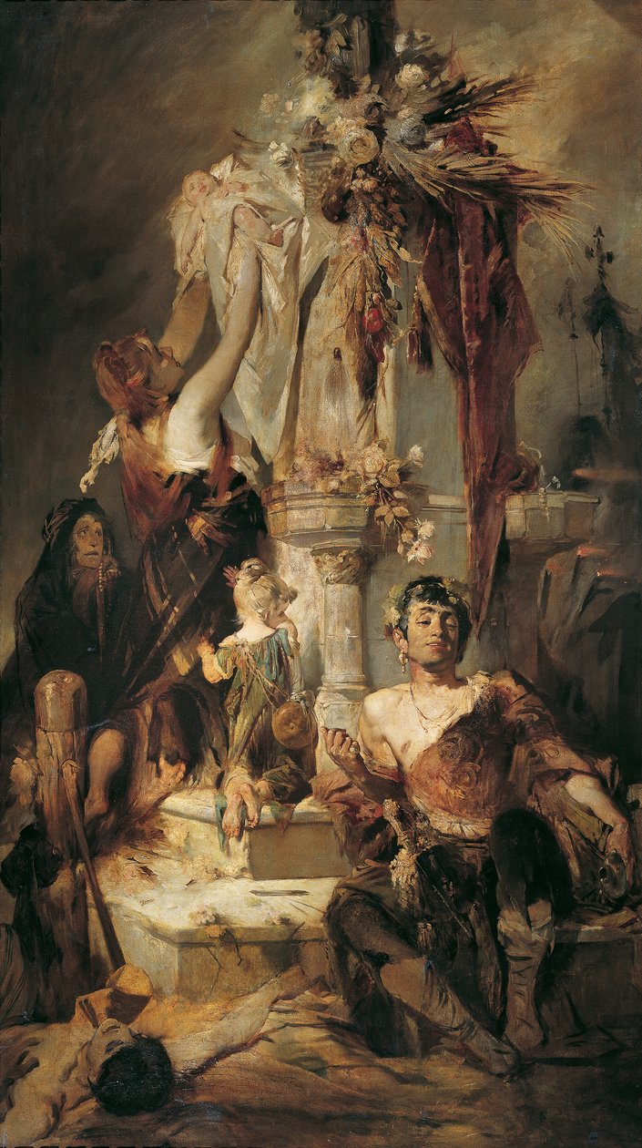 Gammel offerscene av Hans Makart