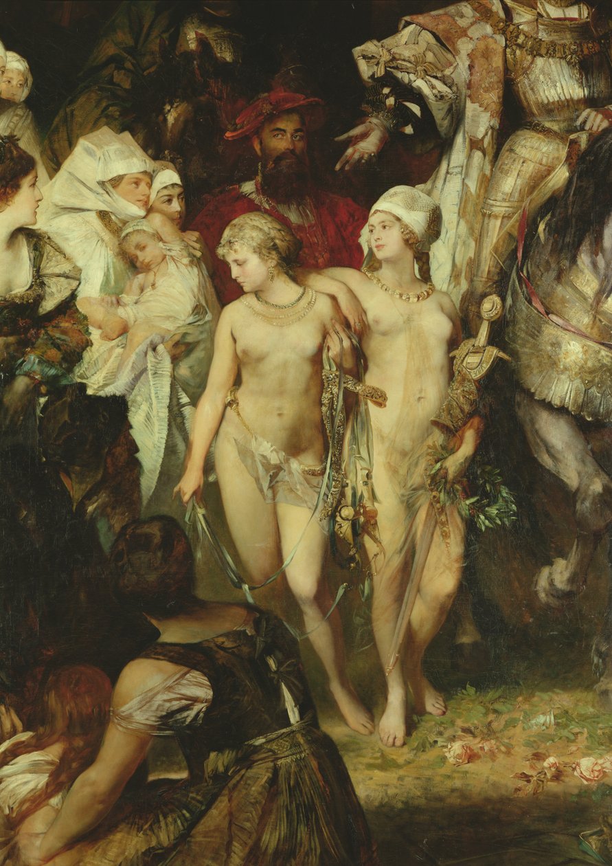 Detalj av inngangen til keiser Charles V av Hans Makart