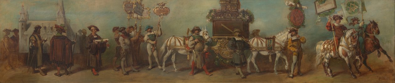 Utkast til festtoget 1879 - Byggenæringen av Hans Makart