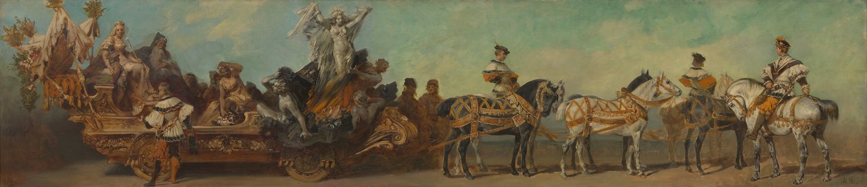 Utkast til festtoget i 1879 - Gruvedrift av Hans Makart