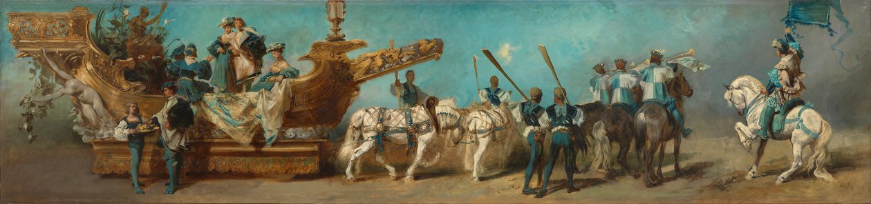 Utkast til festtoget 1879 - Donau-dampskipselskapet av Hans Makart