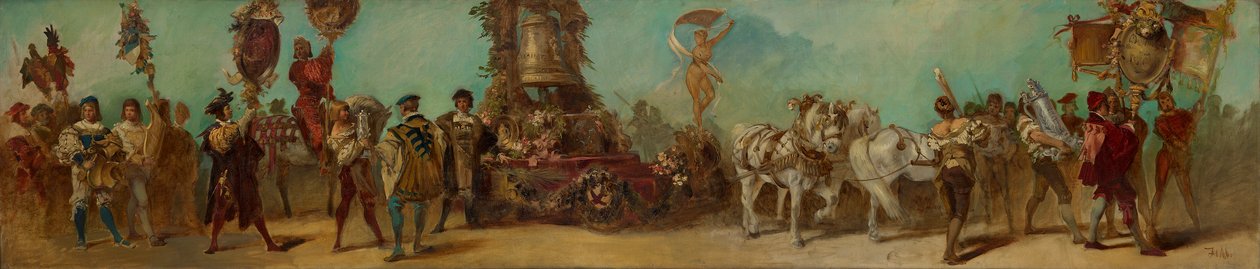 Utkast til festtoget i 1879 - Gravørene og bronsestøperne av Hans Makart