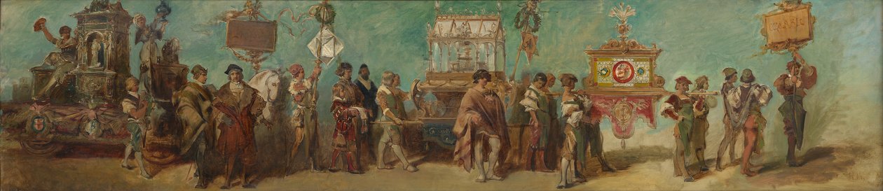 Utkast til festtoget i 1879 - Pottemakerne og glassmakerne av Hans Makart